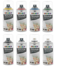 Textil Farb Spray Farbauffrischer Auswahl schwarz gelb rot Deko Kleidung Tshirt