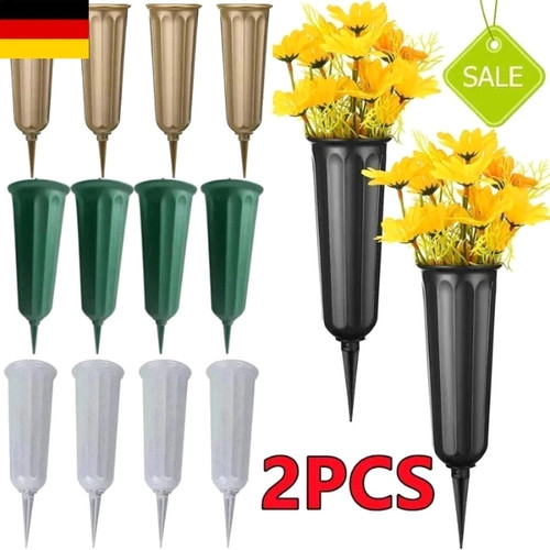 Grabvase kunststoff - 2x,
