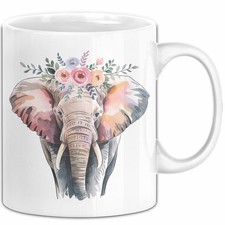 Elefant Tier Blumen Tasse
