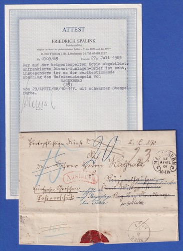 Brief mit hufeisen stempel - brief, hufeisen-stempel