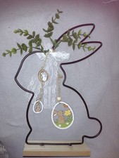 Osterhase Metall Ständer mit