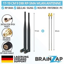 2x 9db WLAN Antenne Anschlusskabel RP-SMA WiFi Antenne Router, PC Fritz!Box