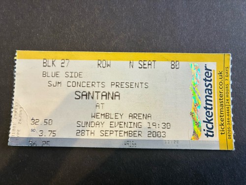 Santana ticket 2003 - santana,
