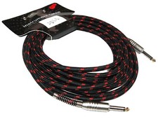 TWEED KABEL 6m _^^ schwarz-rot