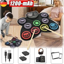 Schlagzeug Elektronisch Drum Set, 9 Pads, Aufrollbar Elektrischesfür Kinder DHL