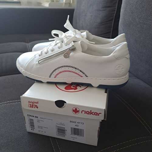 Rieker leder sneaker weiß - rieker,