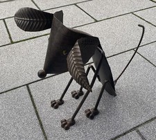Wackelhund Metall Deko Figur Hund H. ca. 41 cm