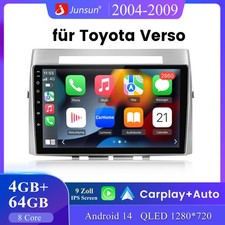 9" Autoradio Android 14 Für Toyota Verso 2004-2009 GPS Navi BT WIFI SWC 8-Kern