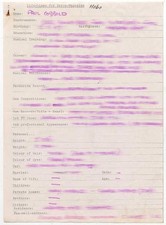 Hobo Paul Cobbold Hand Filled Questionnaire 'Bravo' Magazine 1975