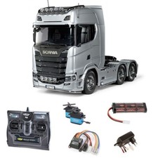 Tamiya Scania 770 S V8 6x4 1/14 Truck Bausatz silber vorlackiert - 300056373SET