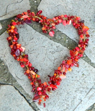 Herz - Perlenhänger - Glas - Weihnachten - Muttertag - Dekoration