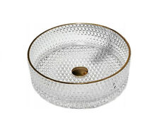 Waschbecken Glas Gold Aufsatzwaschbecken 39x39 Waschplatz Handwaschbecken