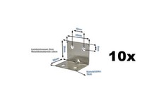 10x Edelstahl Winkel 28x28x35mm Lochwinkel Metallwinkel Balkenwinkel