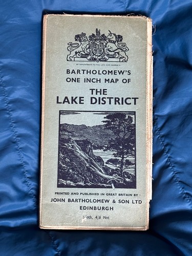 Vintage bartholomew cloth - bartholomew, map