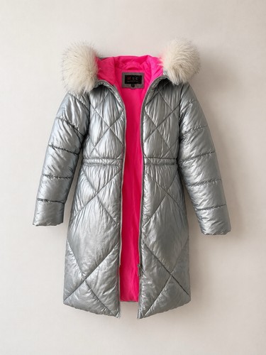 Mädchen winterjacke silber - mädchen,