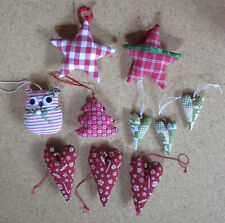 TILDA Konvolut 10tlg Herzen groß klein Weihnachten Deko Sterne Baum Tanne Eule