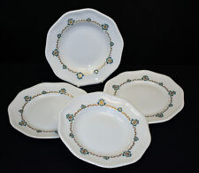 Rosenthal Teller alt Art Deco grüner Kranz Perlband Rand - 4x Speiseteller