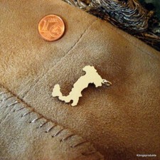 ITALIEN Landkarten Anhänger in 333er Gelbgold, Landkarte, NEU