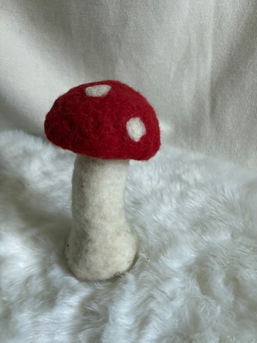 Gefilzter pilz aus wolle - aus,