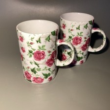 2 Stück Kaffee Tee Tassen *Table Passion* Windsor Roses Blumen Rosen Muster