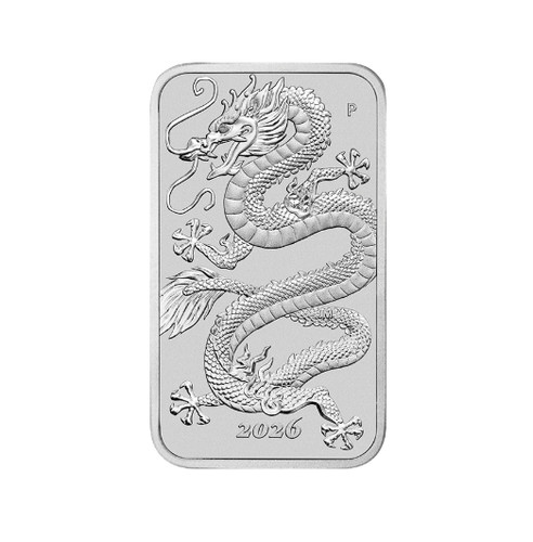 Rectangular dragon silber - 1, oz