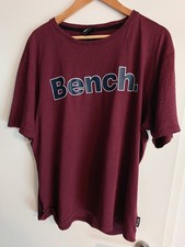 Bench T Shirt Logo Weinrot Burgundy Polo Hoodie England 56 XXL Sport Casual GB