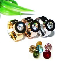 STRASS Wechselring EDELSTAHL