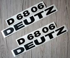 Deutz Aufkleber für Traktor D6806 Logo Emblem Sticker Label schwarz (ab 1974)