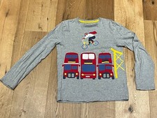 Mini Boden Langarm Shirt Gr. 140, 9-10 Jahre, London, Bus, Radfahrer, Fahrrad