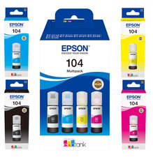 Original Epson 104 Patronen Nachfüll Refill Flaschen Druckerpatronen für EcoTank