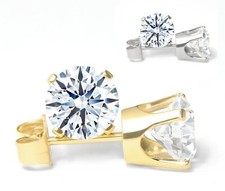 Diamant Ohrstecker, 585 Gold Ohrringe, 1ct - 1,5ct - 2ct Brillanten 5mm - 6mm