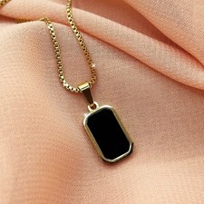 Edelstahl Halskette Anhänger Gold Kette Damen Geschenk Frauen Schmuck