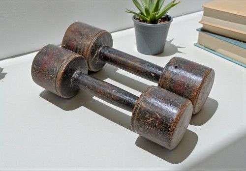 Vintage holz kinder - holz, hanteln