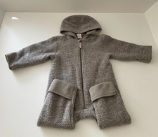 Hessnatur Wollfleece Overall Anzug Baby Aus Reiner Bio Schurwolle 74/80 Greige