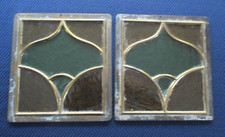 2x Jugendstil Möbelverglasung