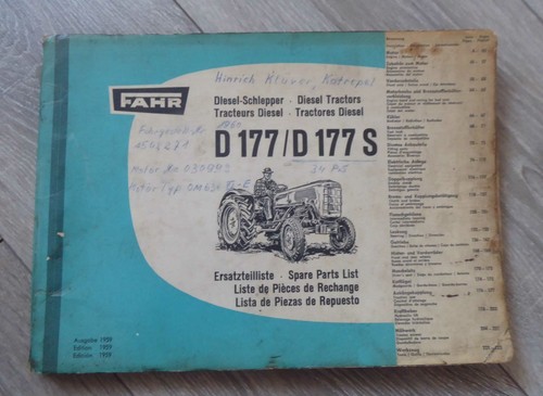 Fahr dieselschlepper d177 - d177, +