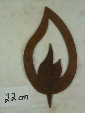 Edelrost  Flamme Fackel Deko Garten Advent Weihnachten einzeln 22cm 