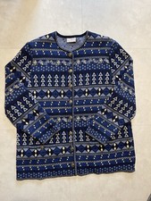 Erica Rössler Vintage Knit New Schurwolle Cardigan Pullover