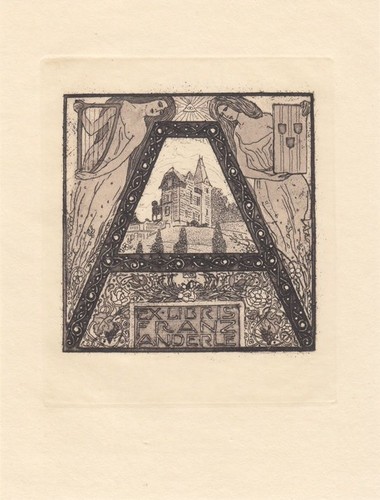 Exlibris bookplate holzschnitt - exlibris,