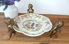 Schale Porzellan Bronze Engel