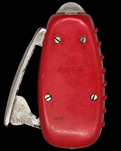 Vintage rote aeg taschenlampe - rote, aeg-taschenlampe