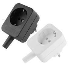 Schutzkontakt-Zwischenstecker mit Kabelabzweig, 16A/250V, IP20, weiß/schwarz