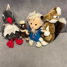 4 Plüsch Figuren Sandmännchen Heunec Sandmann Fuchs Pittiplatsch Frau Elster