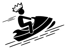 Jetski King Aufkleber Sticker KFZ Auto