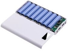 Power Bank 12000-17000 mAH 2xUSB mit 8x18650 LI-Ionen Akkus DIY