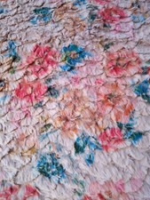 Plüschfell, bunt mit Blumenmuster, 109x73 cm groß, Flor ca. 8 mm,