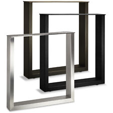 Tischgestell KUFE 720 x 700 mm Edelstahl, Schwarz matt, Stahl Vintage Look