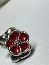 Pandora Charm rote Blume