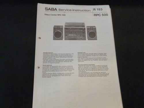 Original service manual - service,