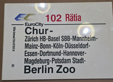 Zuglaufschild IC 646 "Wilhelm